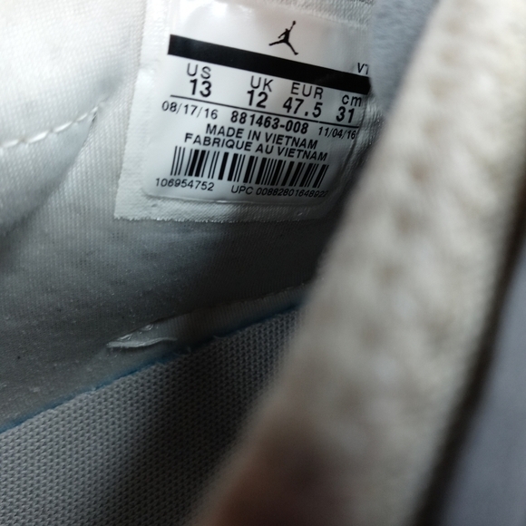 Nike Jordan Trainer. White 881463-008 Size 13. 318 main image 8